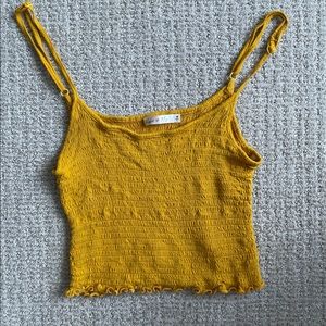 Yellow/ Golden cropped tank